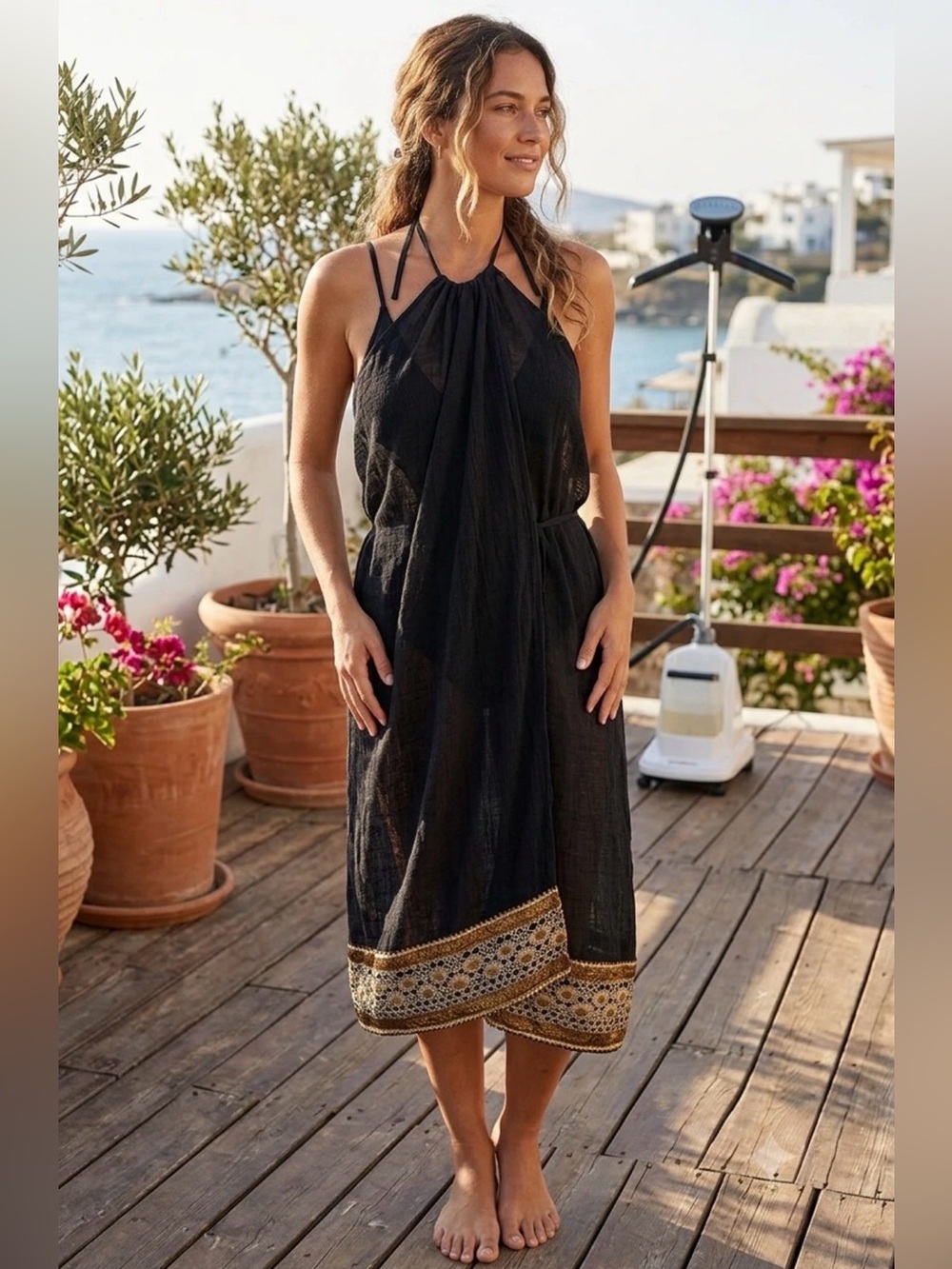 Soft Surroundings Black Textured Top